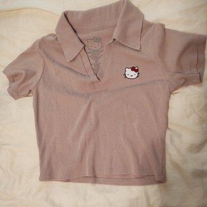 Marshalls Hello Kitty Collared Crop Top